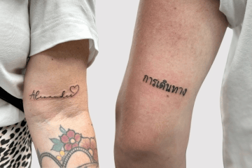 thai word fineline tattoo