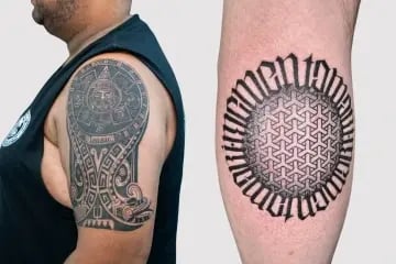 tribal, geometric tattoo