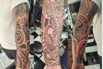 tribal, geometric tattoo