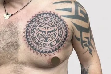 tribal, geometric tattoo