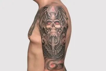 religious sleeve tattoo