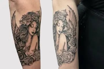 angle sleeve tattoo