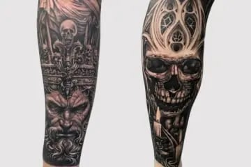 realistic sleeve tattoo