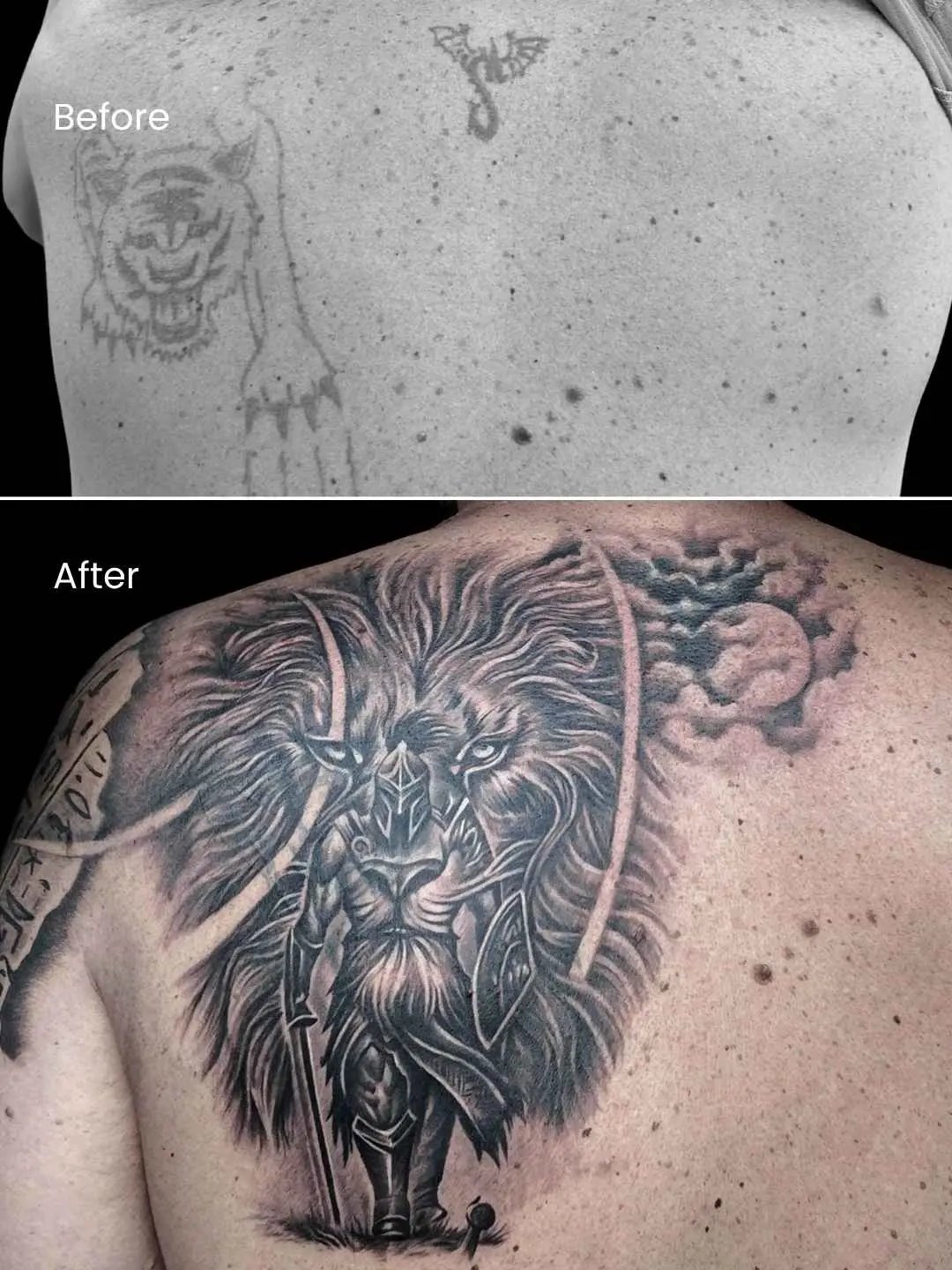 back cover-up tattoo by fame tattoo