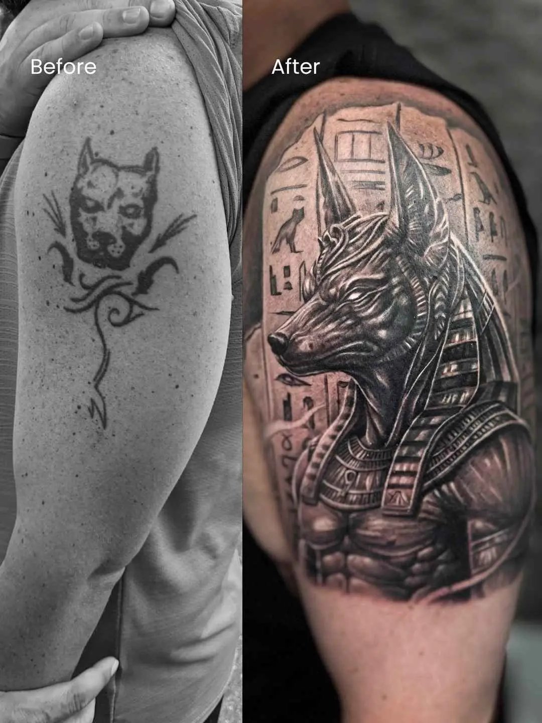 arm cover-up tattoo by fame tattoo