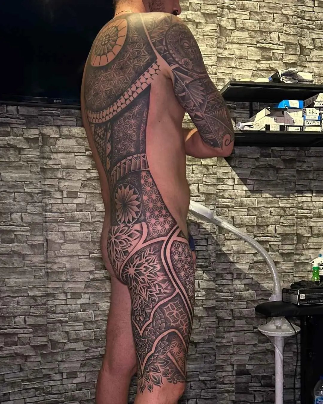 Mandala, geometric and Polynesian tattoo by fame tattoo