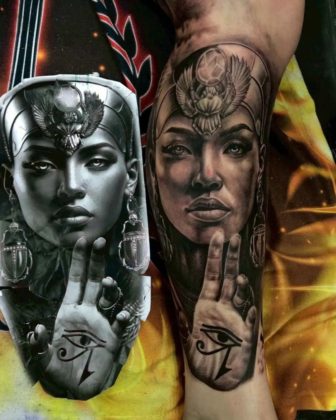 realism tattoo, forearm fame tattoo