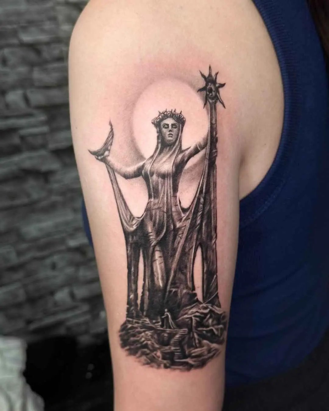 realism tattoo, woman arm tattoo by fame tattoo