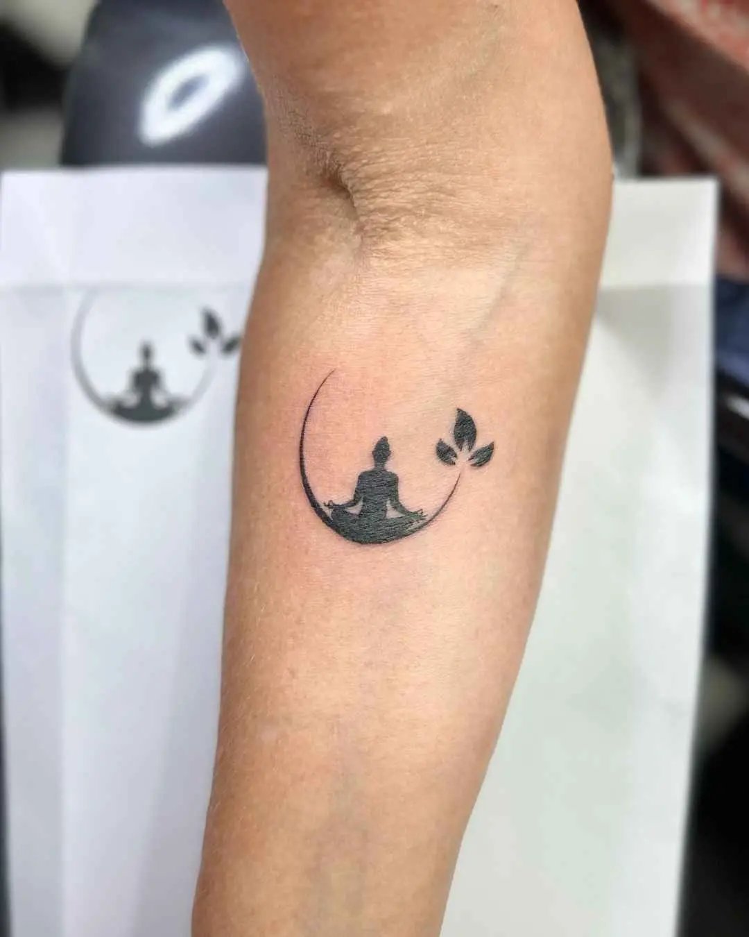 buddha fine line tattoo by fame tattoo